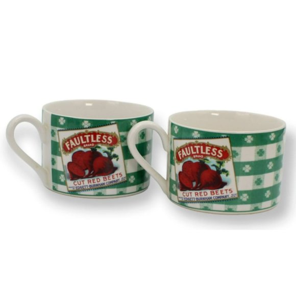 Fitz & Floyd Omnibus Americana Country Cupboard Pattern Mugs 1994 - Picture 2 of 6